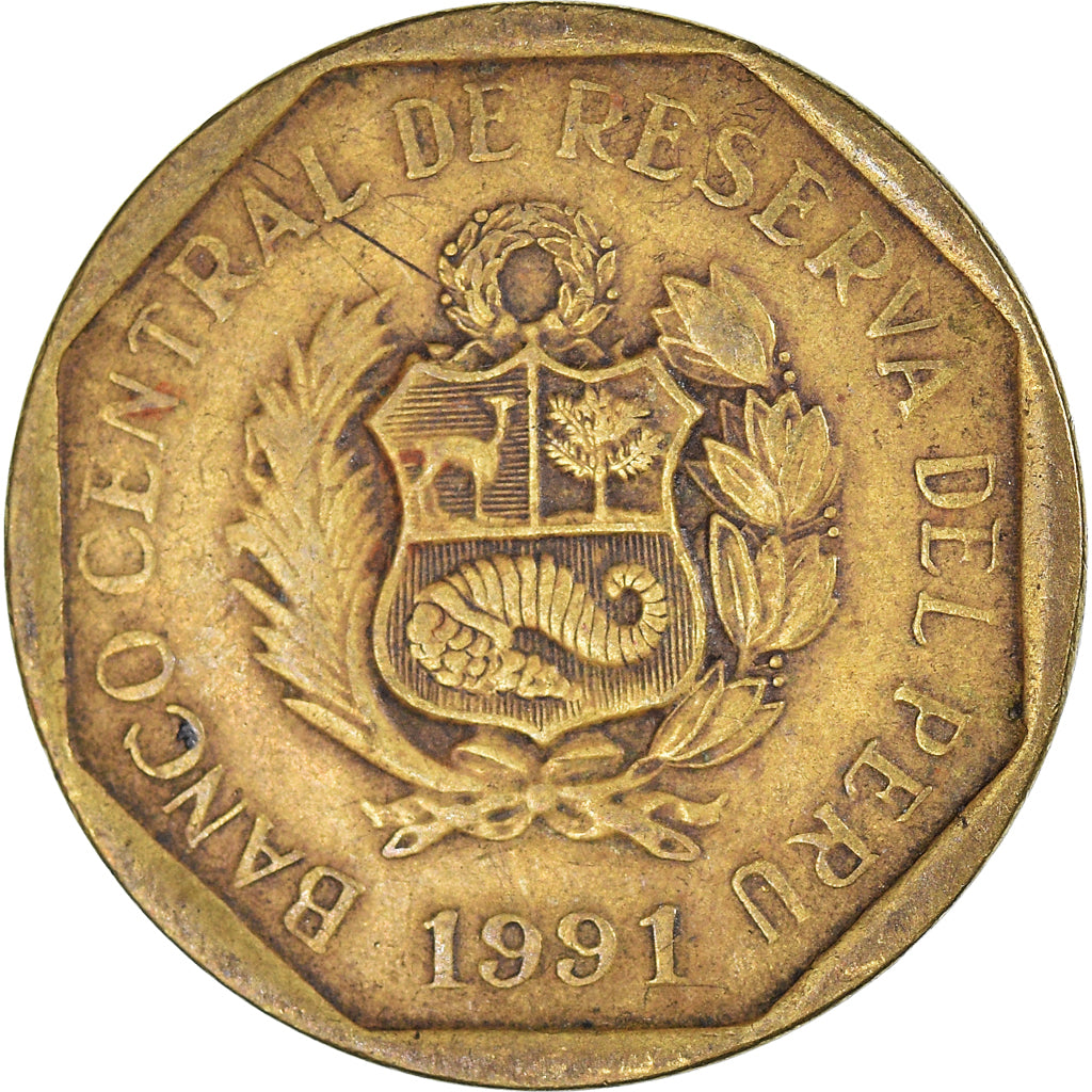 Moneta, Peru, 20 Centimos, 1991
