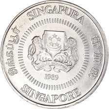 Coin, Singapore, 50 Cents, 1989