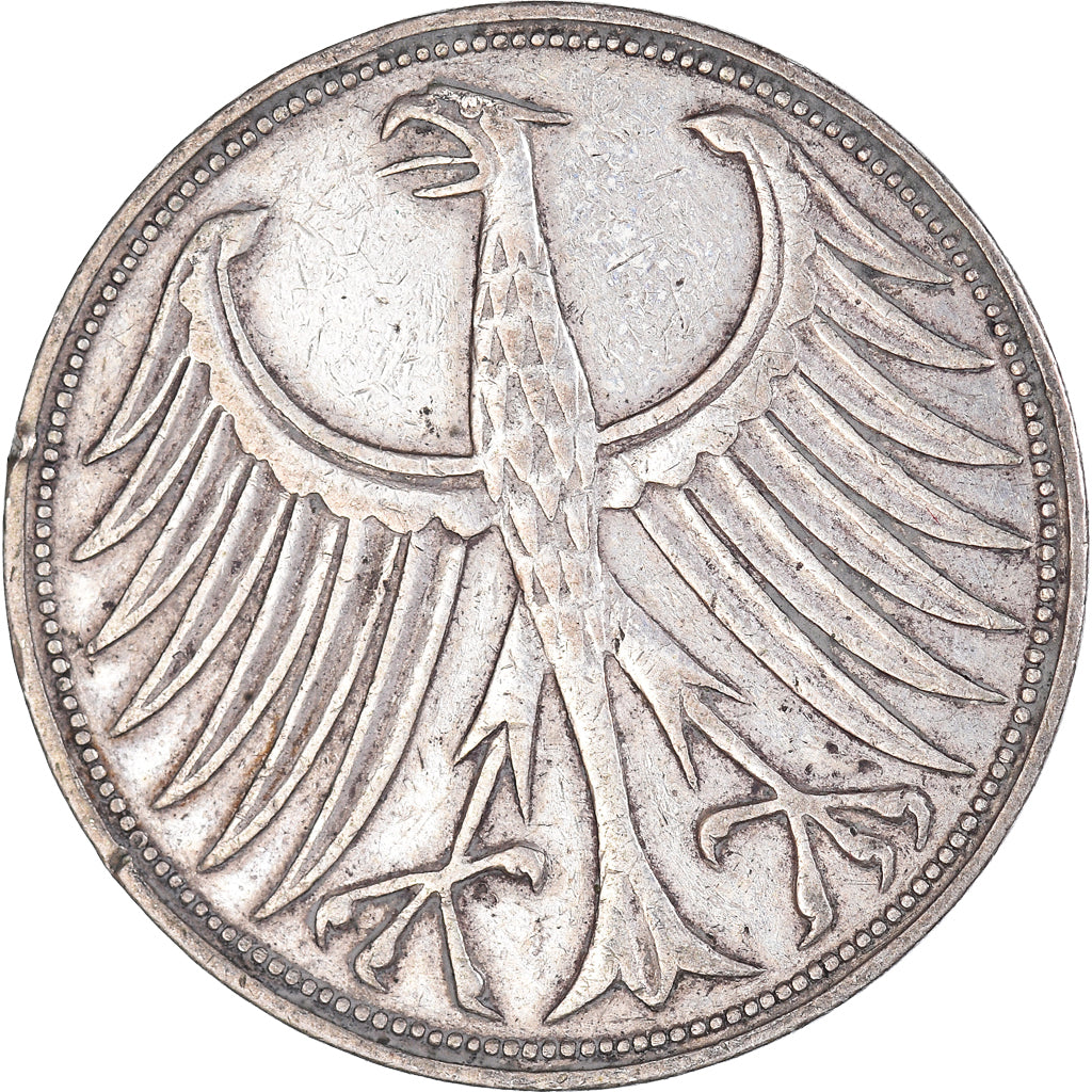 Moneda, ALEMANIA - REPÚBLICA FEDERAL, 5 Mark, 1951