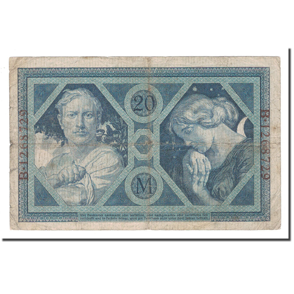 Banknote, Germany, 20 Mark, 1915, 1915-11-04, KM:63, VG(8-10)