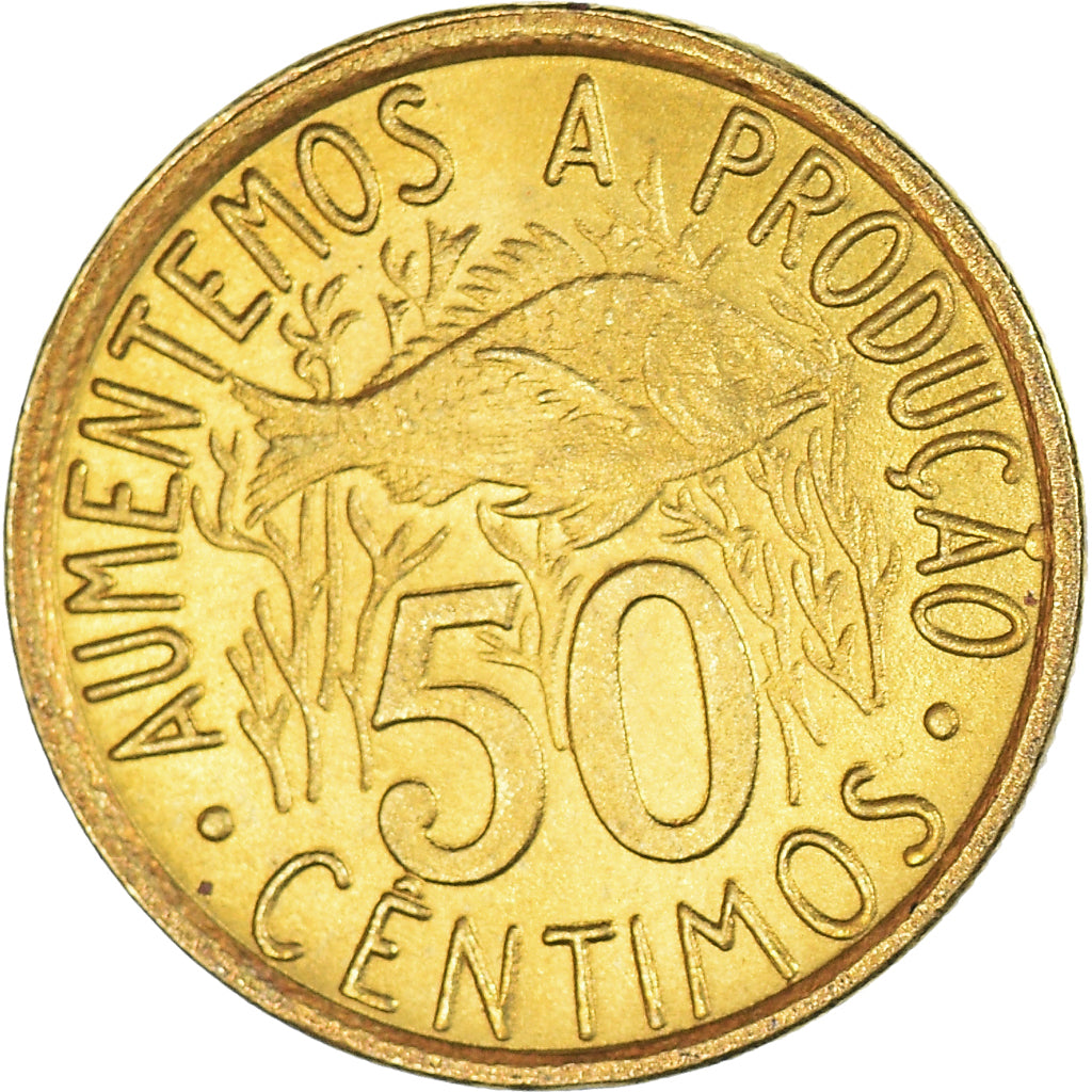 Coin, São Tomé and Príncipe, 50 Centimos, 1977