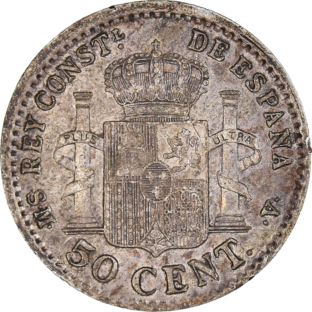 Moneda, España, 50 Centimos, 1904