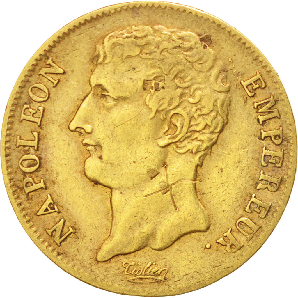 FRANCE, Napoléon I, 20 Francs, 1803, Paris, KM #661, VF(30-35), Gold, Gadoury #.