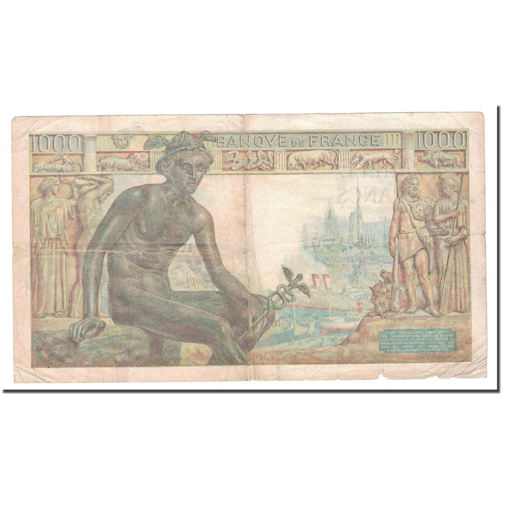 France, 1000 Francs, 1942, 1942-12-10, TB, Fayette:40.13, KM:102