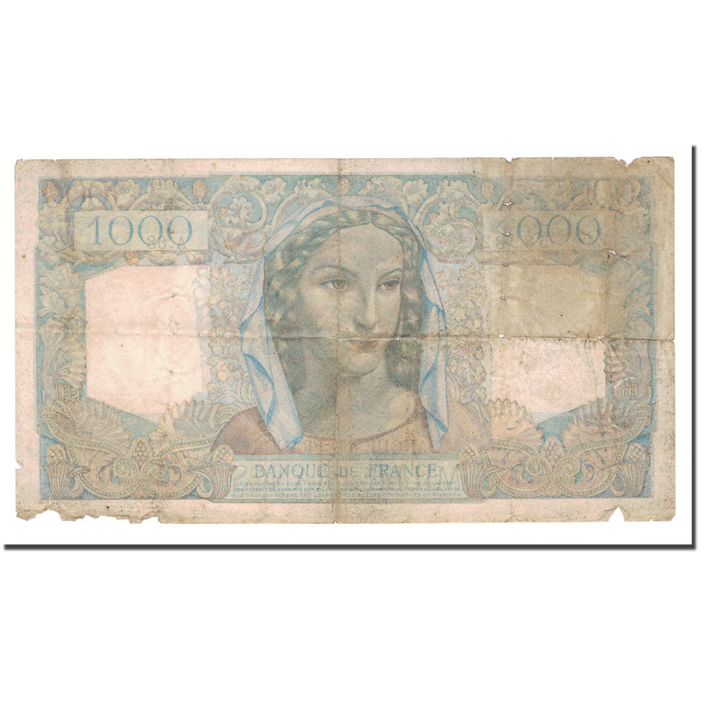 França, 1000 Francs, 1945, 1945-06-28, VG(8-10), Fayette:41.5, KM:130a