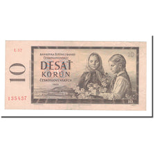 Geldschein, Tschechoslowakei, 10 Korun, 1960, KM:88b, SS+