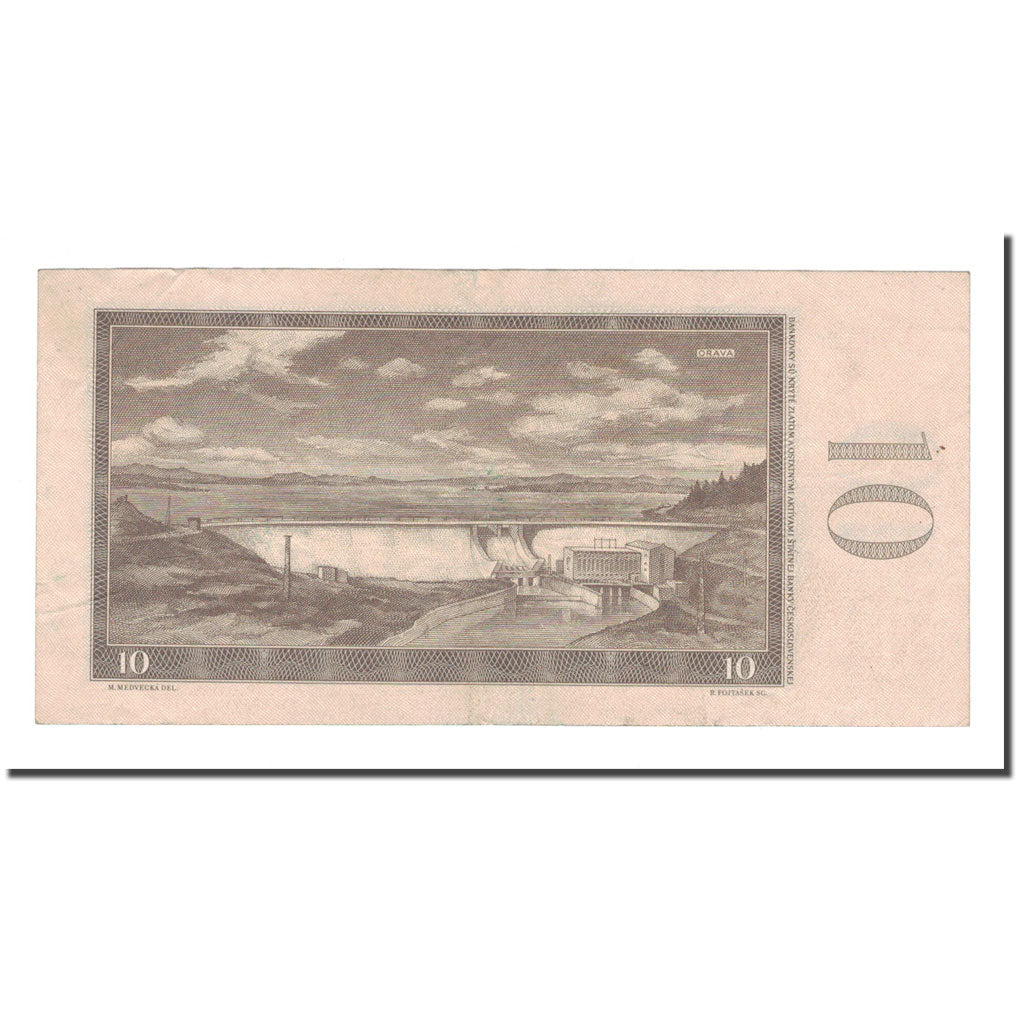 Banknote, Czechoslovakia, 10 Korun, 1960, KM:88b, AU(50-53)