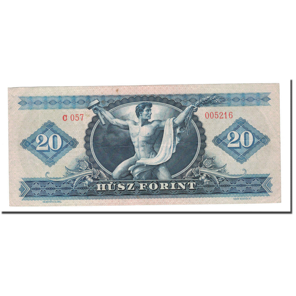 Banconote, Ungheria, 20 Forint, 1965, 1965-09-03, KM:169D, BB