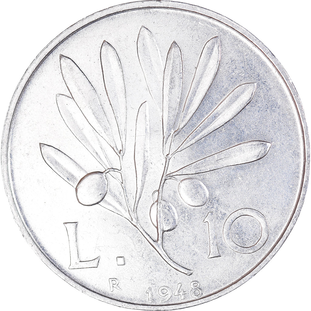 Munten, Italië, 10 Lire, 1948