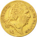 FRANCE, Louis XVIII, 20 Francs, 1819, Paris, KM #712.1, VF(30-35), Gold,...