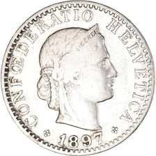 Moeda, Suíça, 20 Rappen, 1897