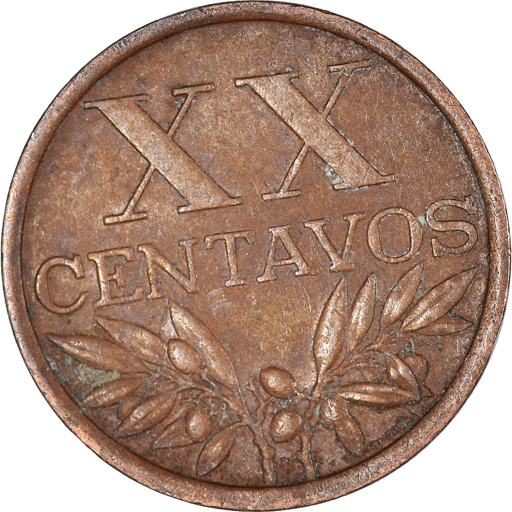 Münze, Portugal, 20 Centavos, 1968