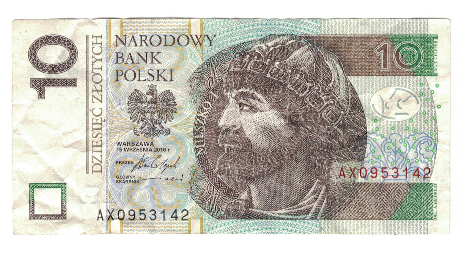 Banknote, Poland, 10 Zlotych, 1994, 1994-03-25, KM:173a, VF(30-35)