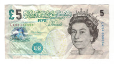 Banknote, Great Britain, 5 Pounds, KM:391a, VF(20-25)