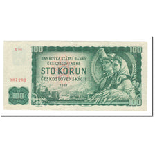 Biljet, Tsjecho-Slowakije, 100 Korun, 1961, KM:91c, TTB
