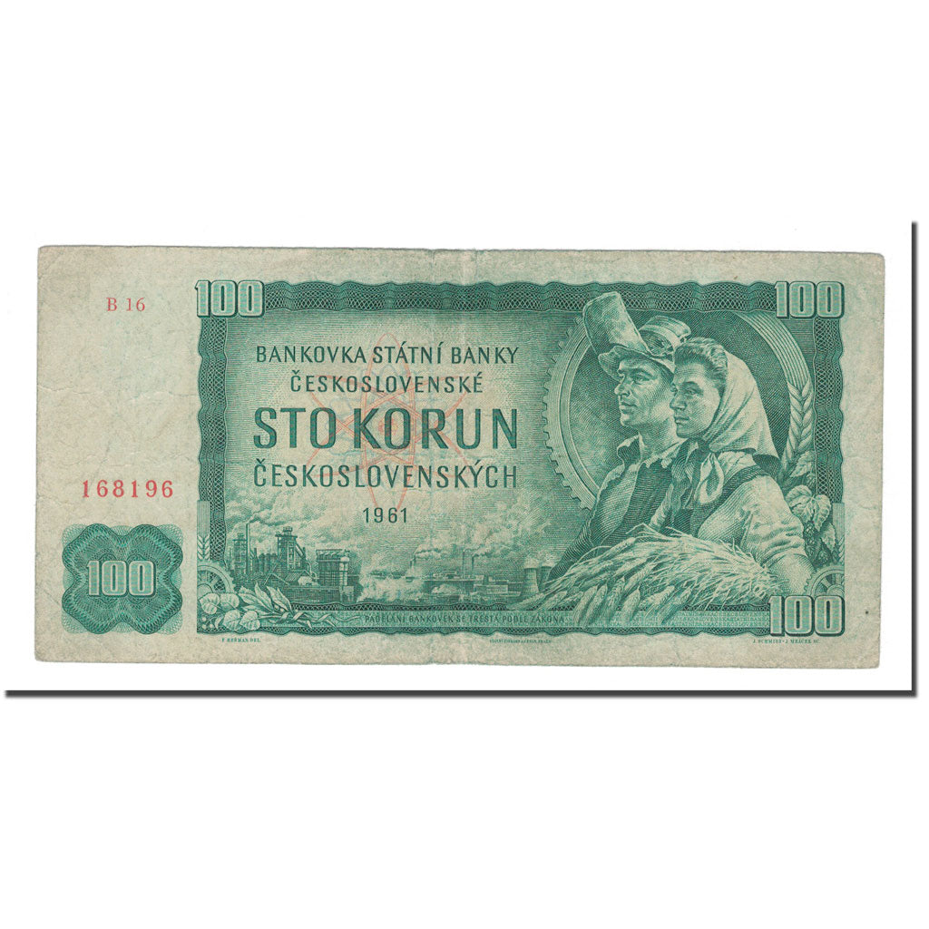 Banknote, Czechoslovakia, 100 Korun, 1961, KM:91a, VF(20-25)