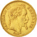 FRANCE, Napoléon III, 20 Francs, 1864, Strasbourg, KM #801.2, AU(50-53), Gold, G