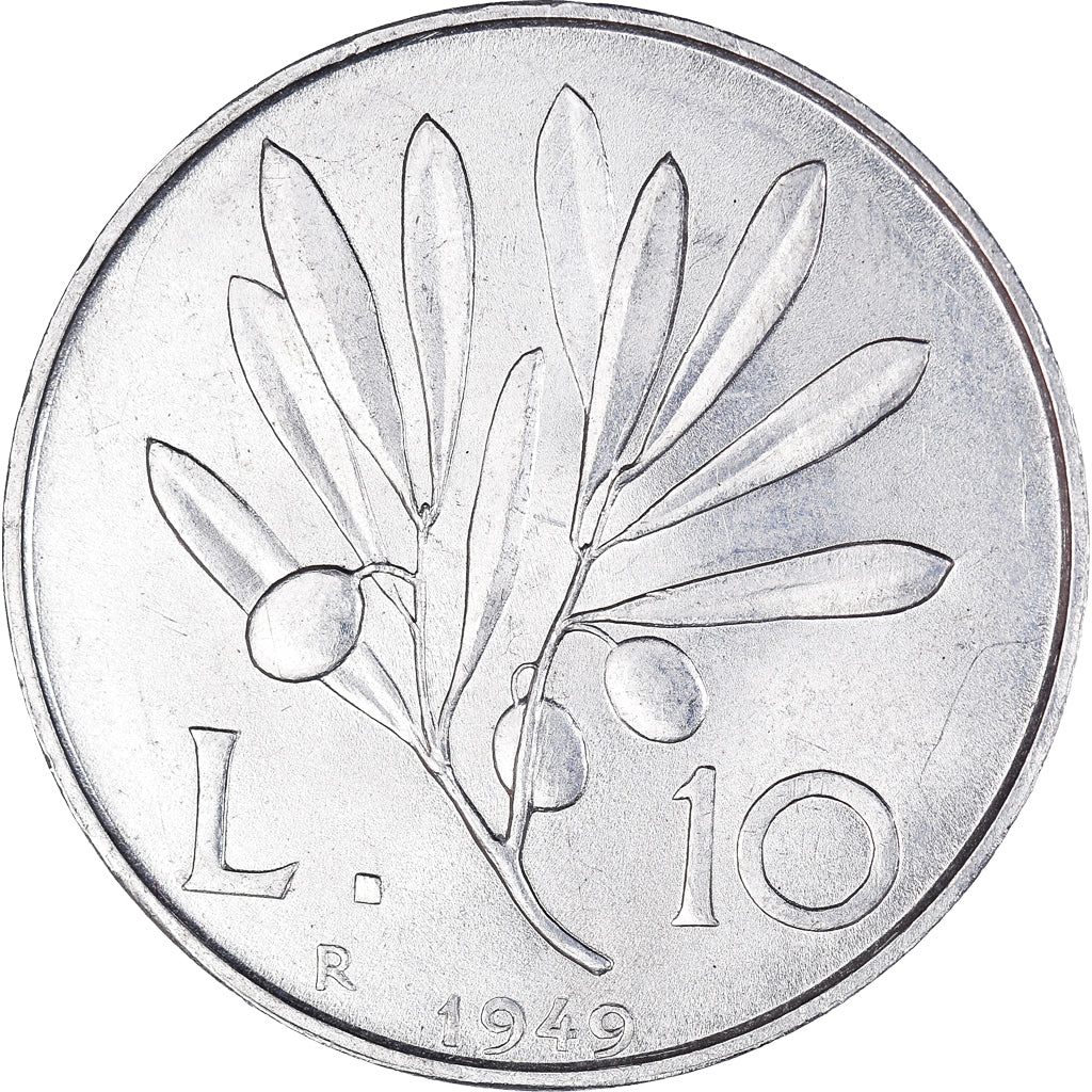 Moneta, Włochy, 10 Lire, 1949