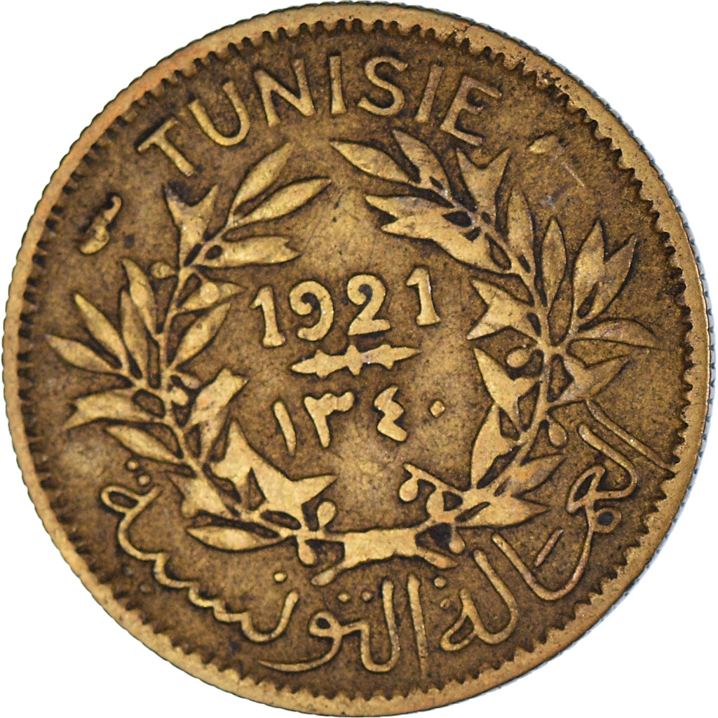 Moneta, Tunisia, 50 Centimes, 1921
