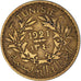 Moneta, Tunisia, 50 Centimes, 1921