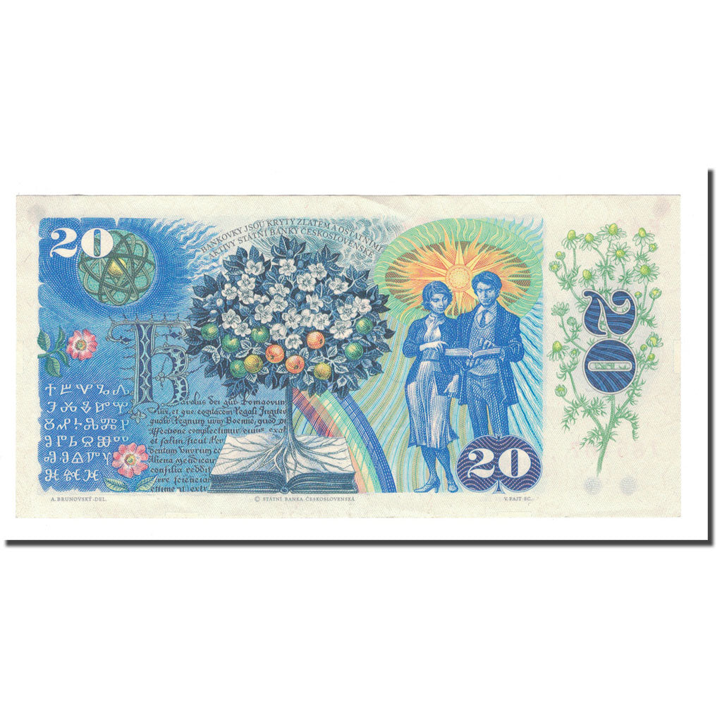 Banknote, Czechoslovakia, 20 Korun, 1988, KM:95, AU(50-53)