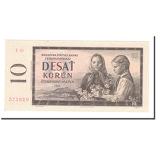 Biljet, Tsjecho-Slowakije, 10 Korun, 1960, KM:88b, SUP