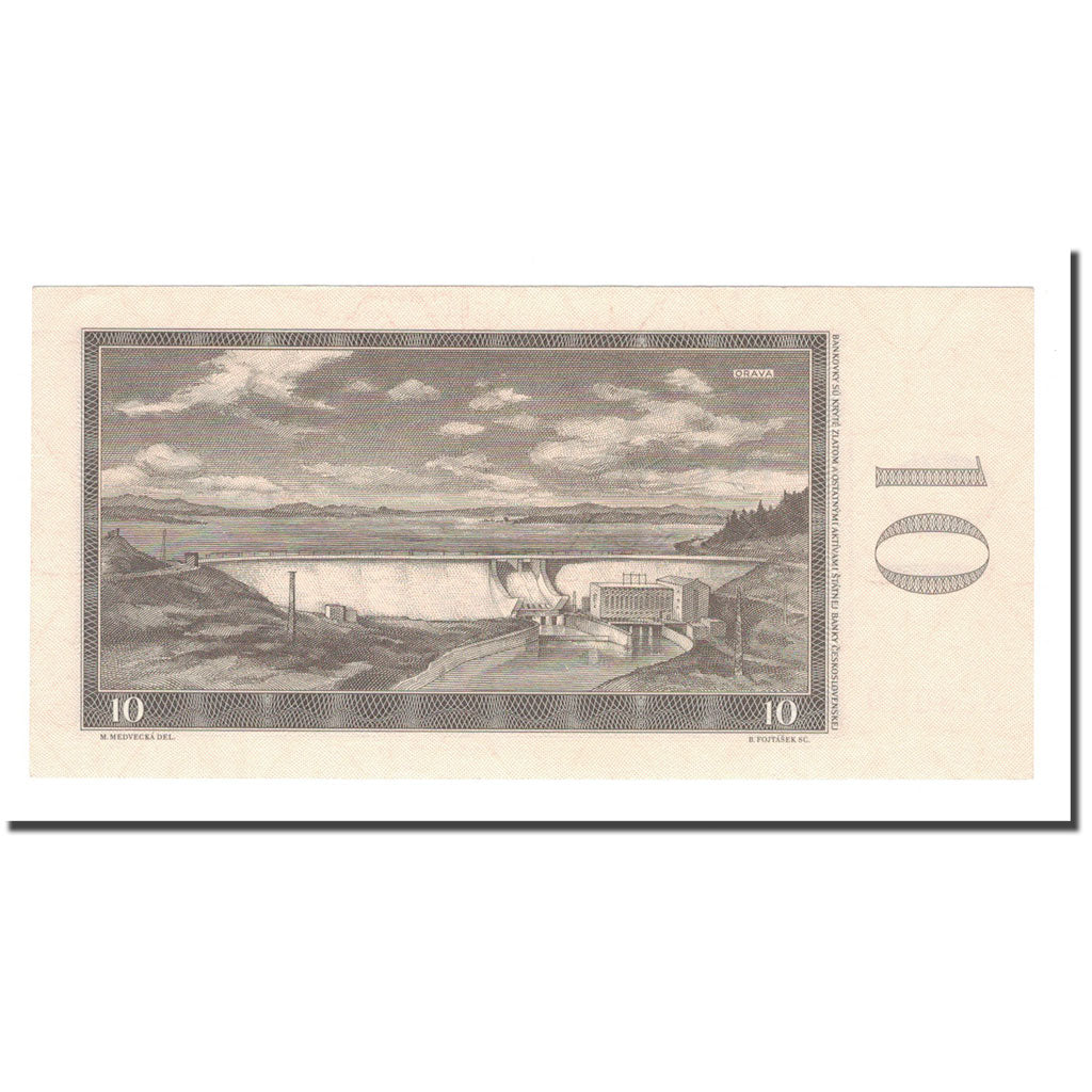 Banknote, Czechoslovakia, 10 Korun, 1960, KM:88b, AU(55-58)