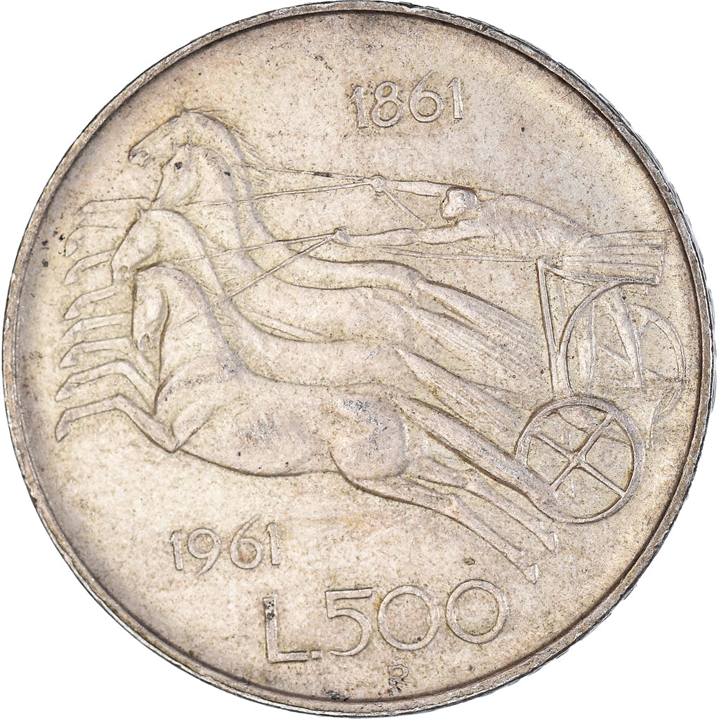 Münze, Italien, 500 Lire, 1961