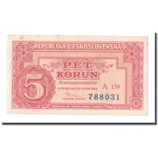 Banknote, Czechoslovakia, 5 Korun, 1949, 1949-01-25, KM:68a, AU(55-58)