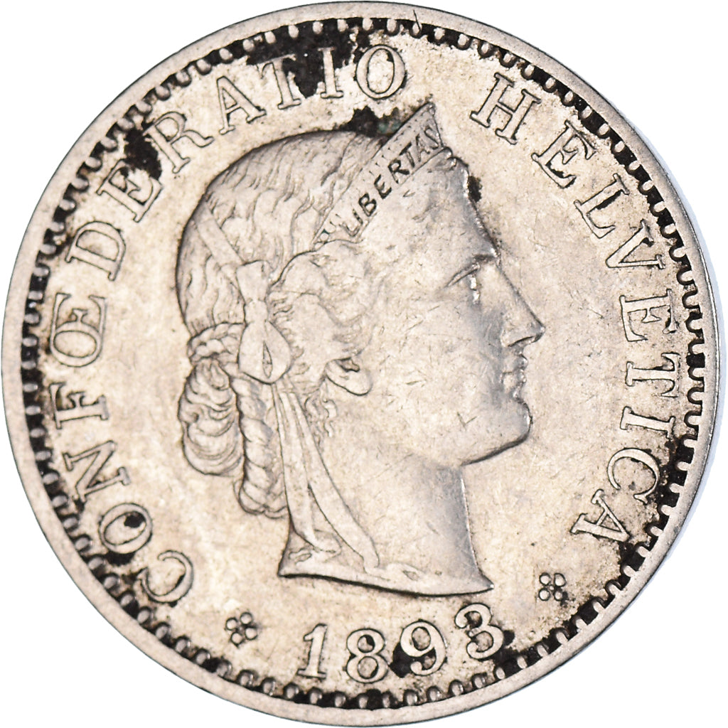 Moneta, Szwajcaria, 20 Rappen, 1893