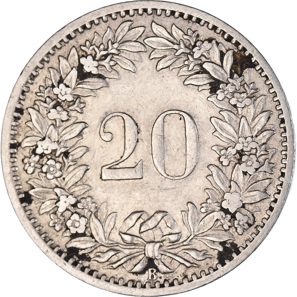 Moneta, Szwajcaria, 20 Rappen, 1893