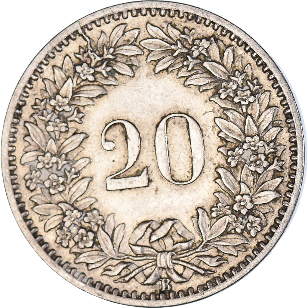 Moneda, Suiza, 20 Rappen, 1887