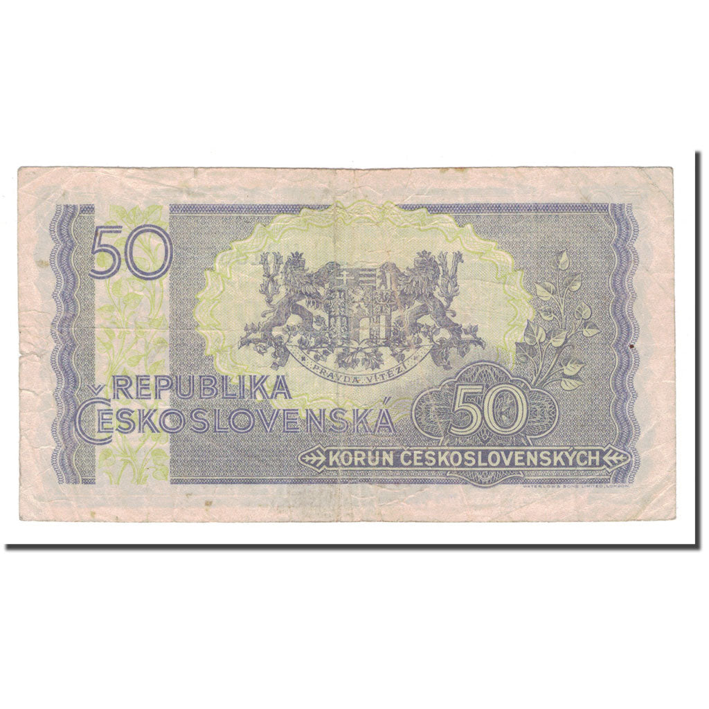 Banknote, Czechoslovakia, 50 Korun, 1945, KM:62a, VF(20-25)