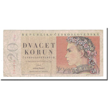 Banknote, Czechoslovakia, 20 Korun, 1949, KM:70a, VG(8-10)