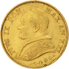 Munten, Italiaanse staten, PAPAL STATES, Pius IX, 20 Lire, 1866, Roma, ZF, Goud