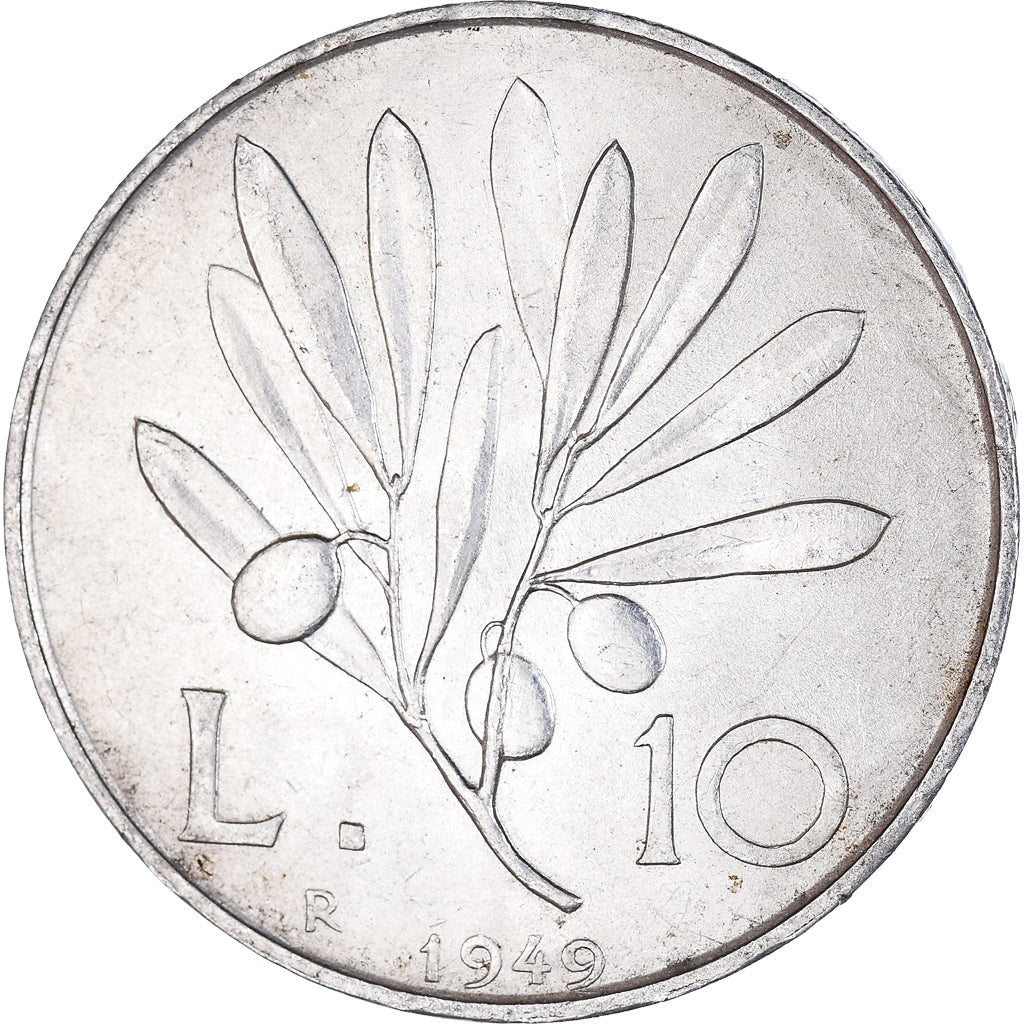 Moneda, Italia, 10 Lire, 1949