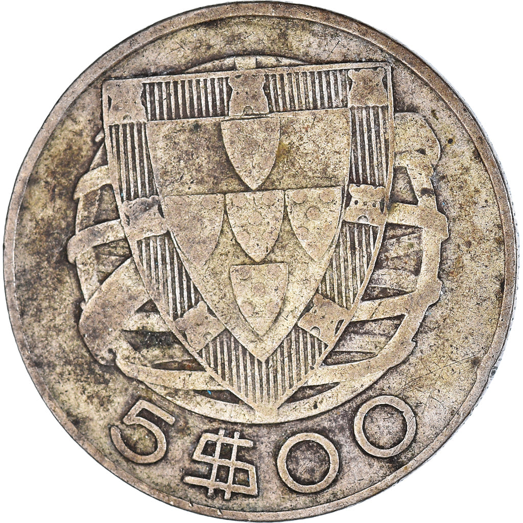 Coin, Portugal, 5 Escudos, 1942