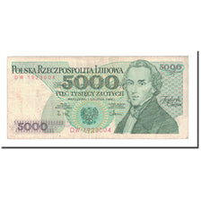 Banconote, Polonia, 5000 Zlotych, 1988, 1988-12-01, KM:150c, MB+
