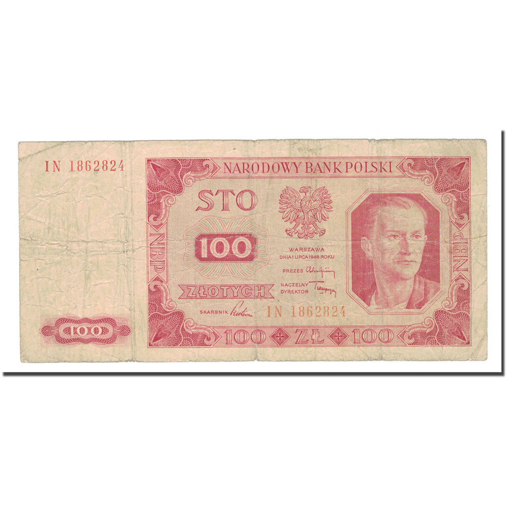 Geldschein, Polen, 100 Zlotych, 1948, 1948-07-01, KM:139a, S