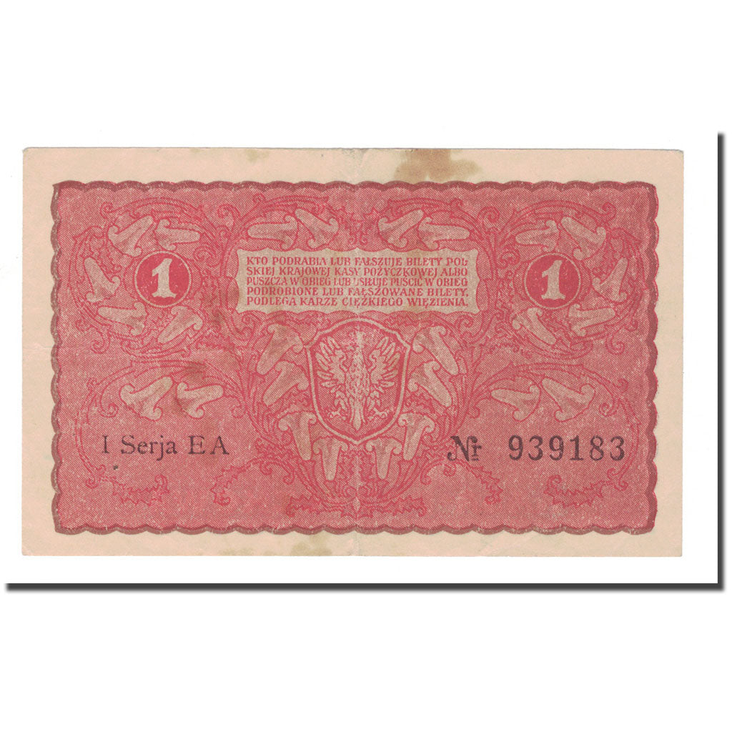 Banknote, Poland, 1 Marka, 1919, 1919-08-23, KM:23, VF(20-25)