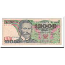 Biljet, Polen, 10,000 Zlotych, 1988, 1988-12-01, KM:151b, B+