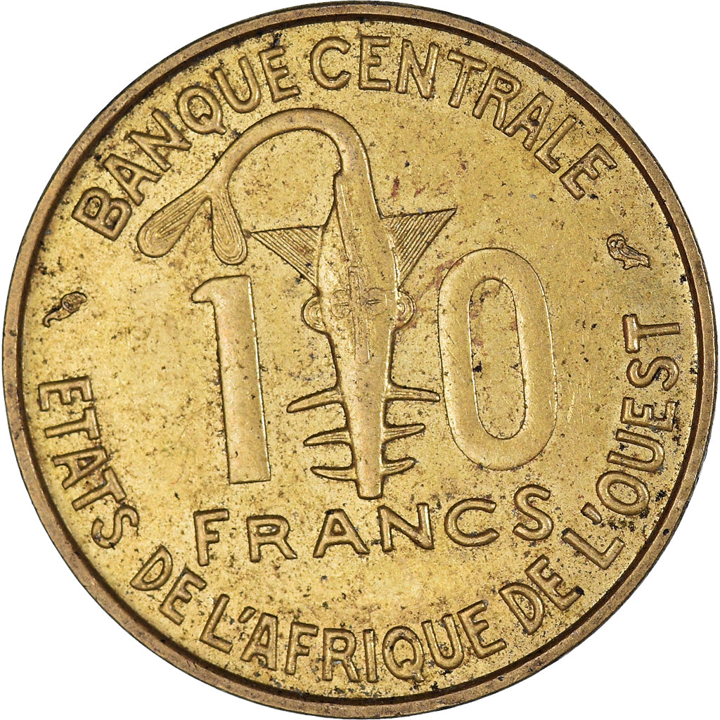 Münze, West African States, 10 Francs, 1966