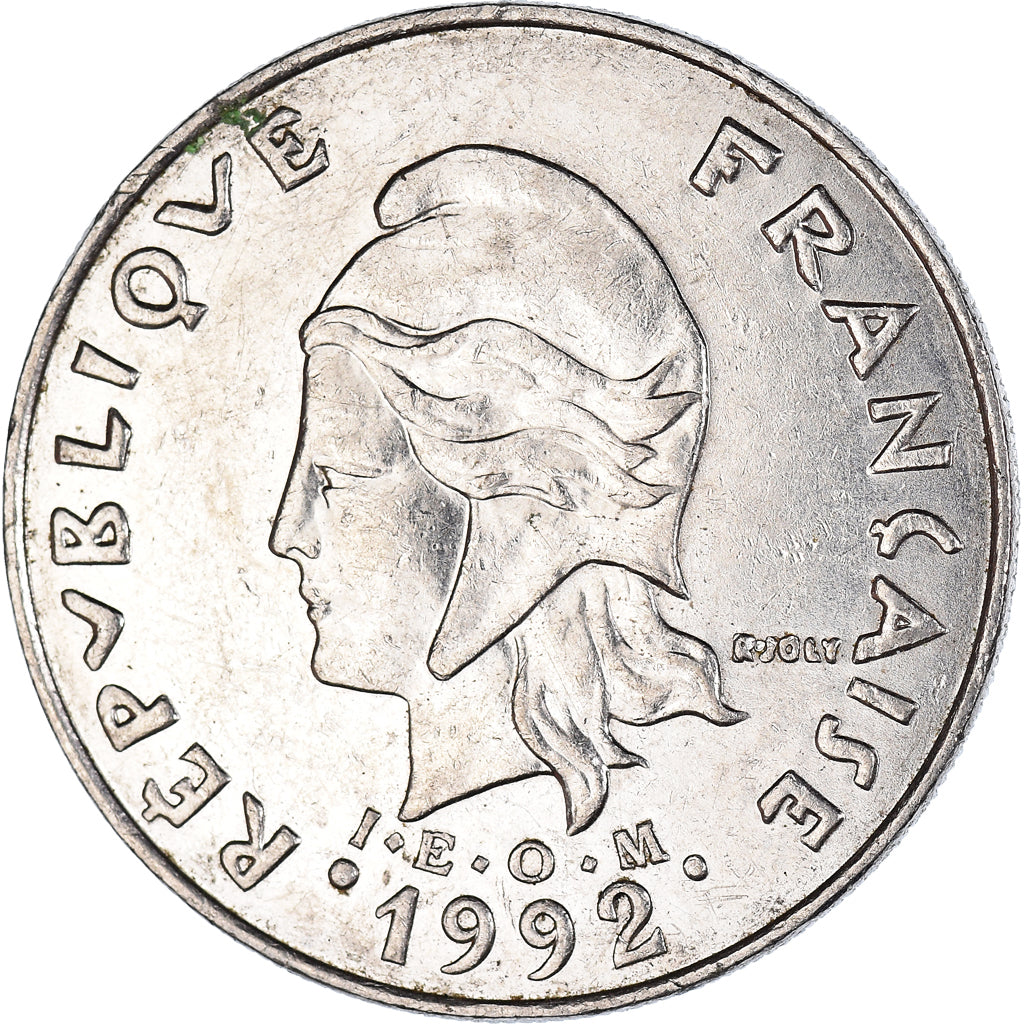 Munten, Frans Polynesië, 20 Francs, 1992