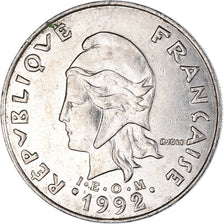 Munten, Frans Polynesië, 20 Francs, 1992