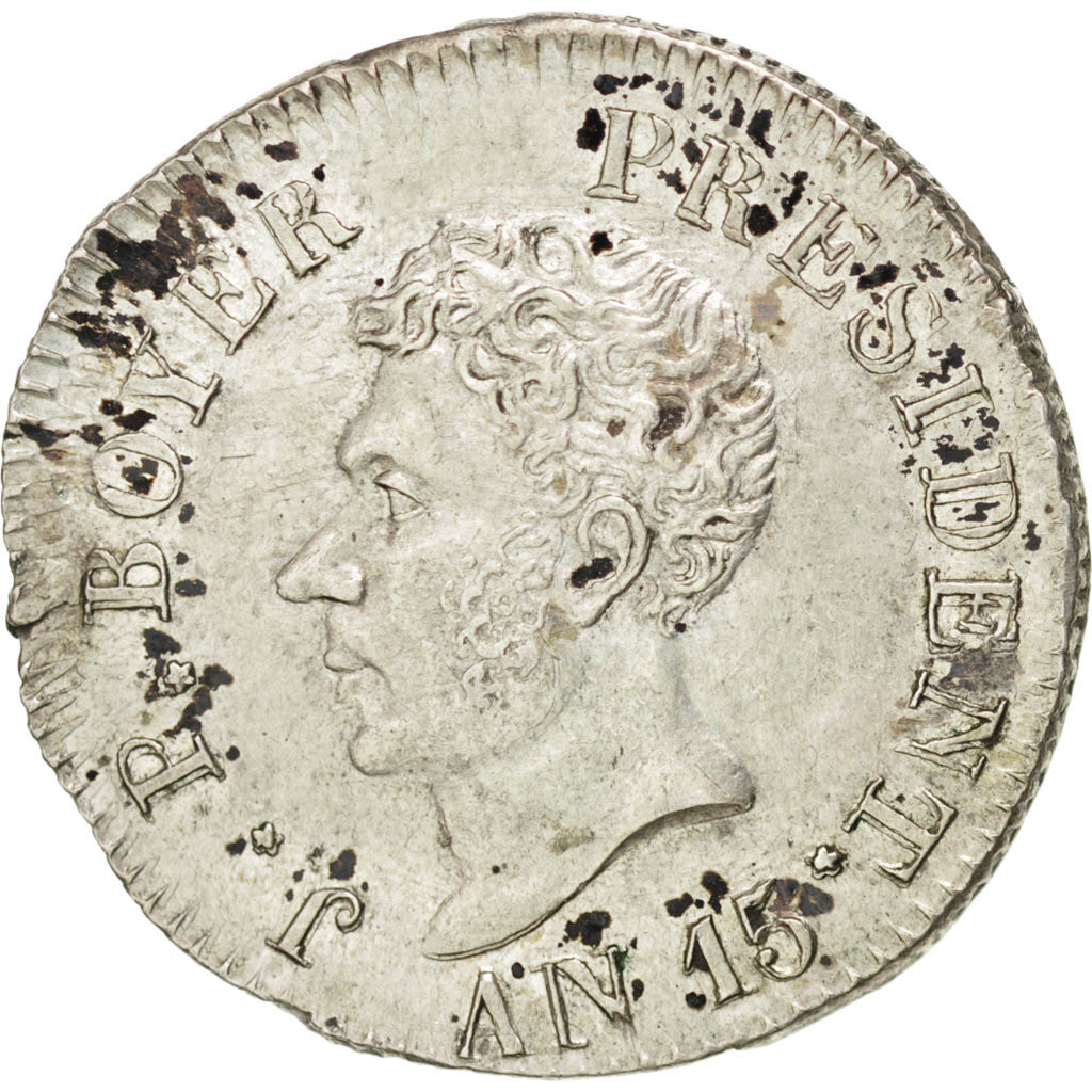 Haiti, 25 Centimes, 1818, SPL-, Argento, KM:16