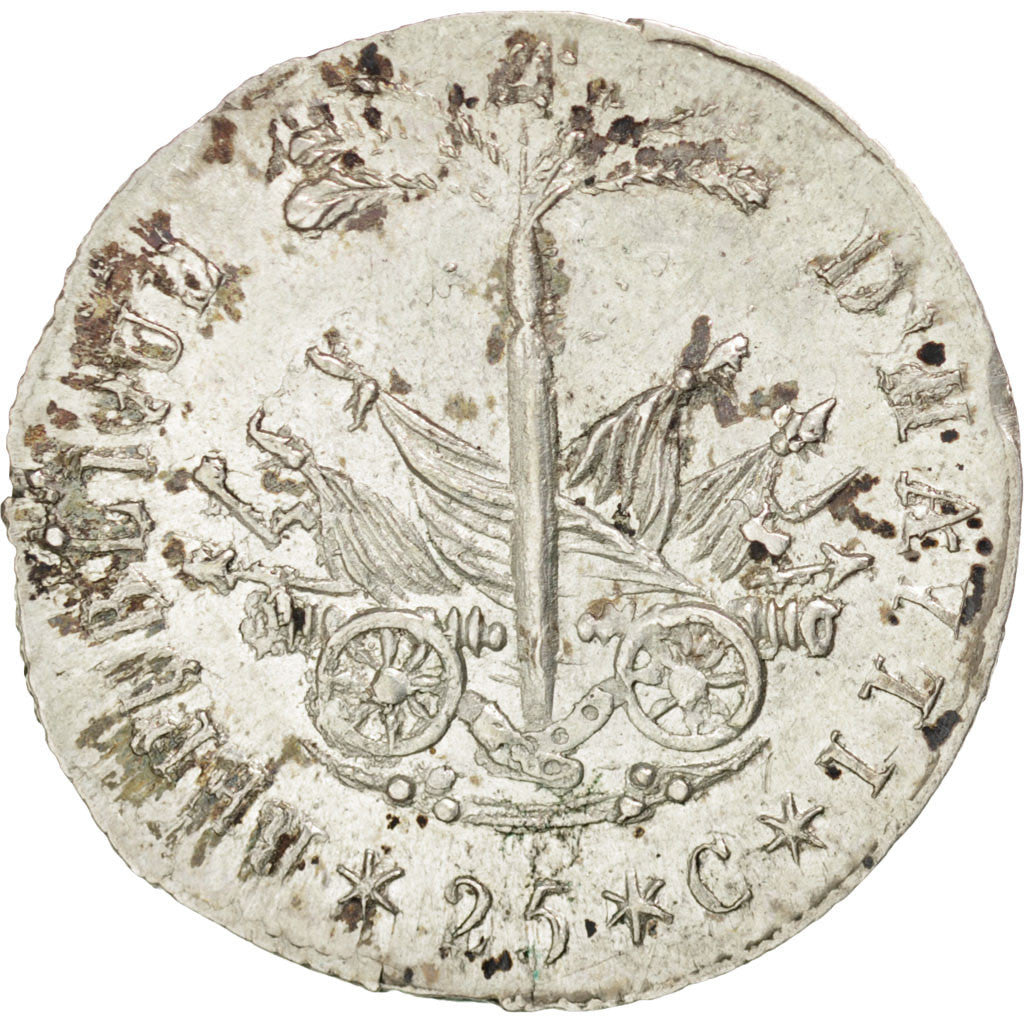Haiti, 25 Centimes, 1818, SPL-, Argento, KM:16
