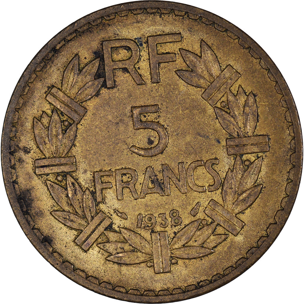 Coin, France, 5 Francs, 1938