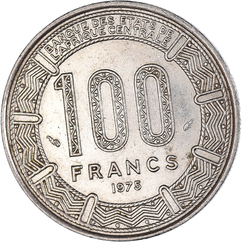 Moneda, Gabón, 100 Francs, 1975