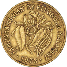 Coin, Madagascar, 10 Francs, 2 Ariary, 1978
