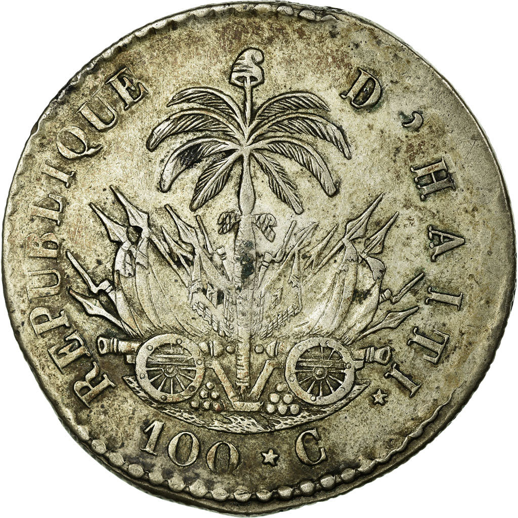 Coin, Haiti, 100 Centimes, 1833, AU(50-53), Silver, KM:A23